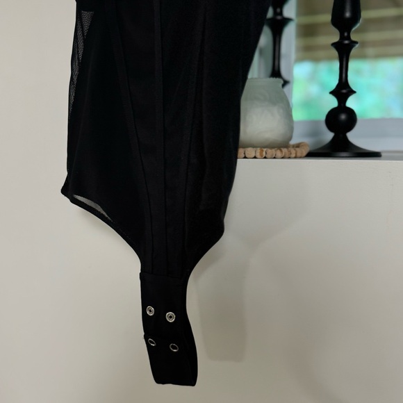 Dynamite Mesh Front Corset Top Bodysuit NEW - Picture 4 of 7